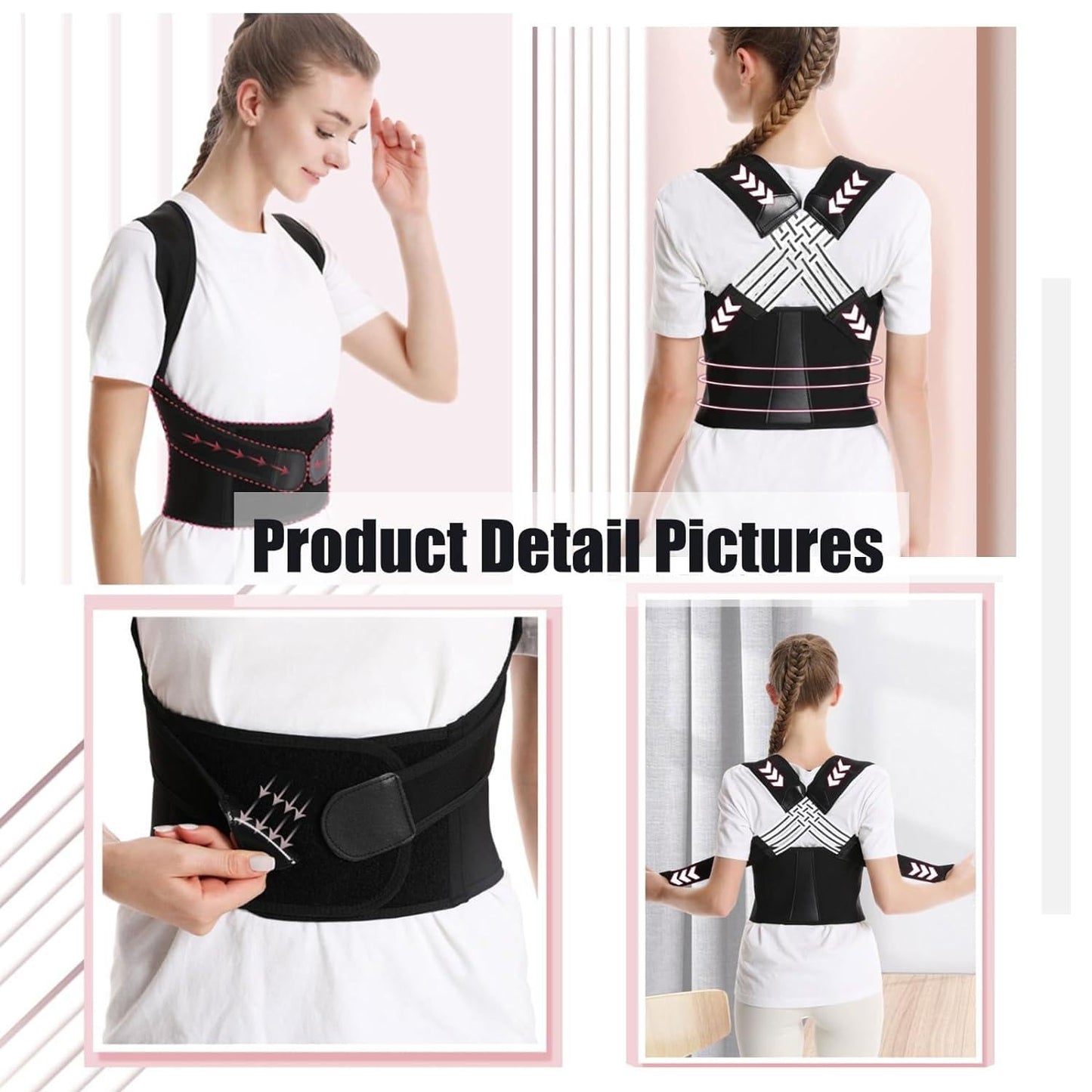 Premium Back Brace Posture Corrector for Women and Men | Back Straight And Shoulder Support Belt